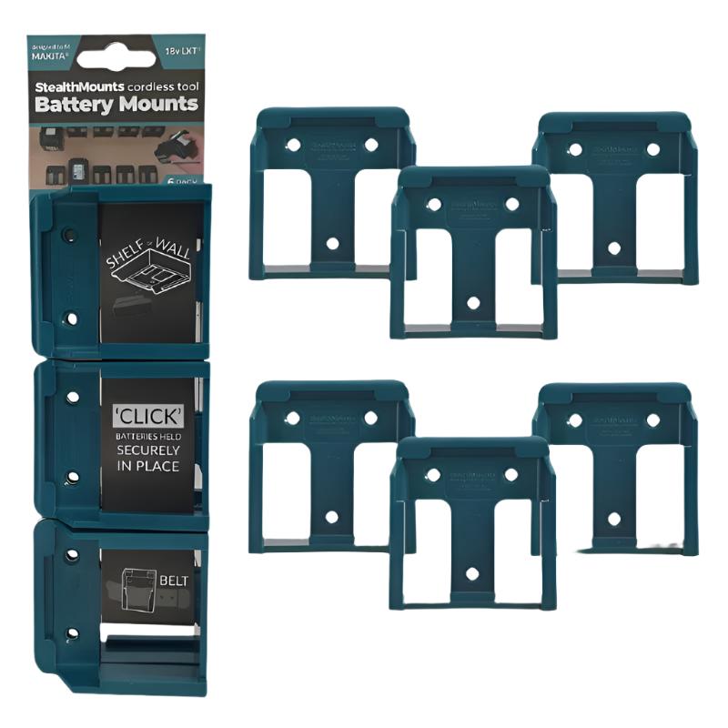 Makita Wall-Mount Battery Storage Rack – Efficient Organization for 18V Batteries